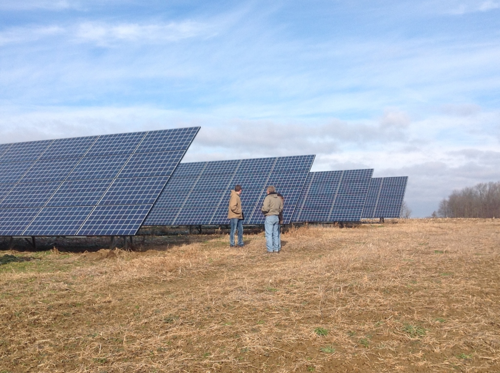 Solar PV Panels in farm field